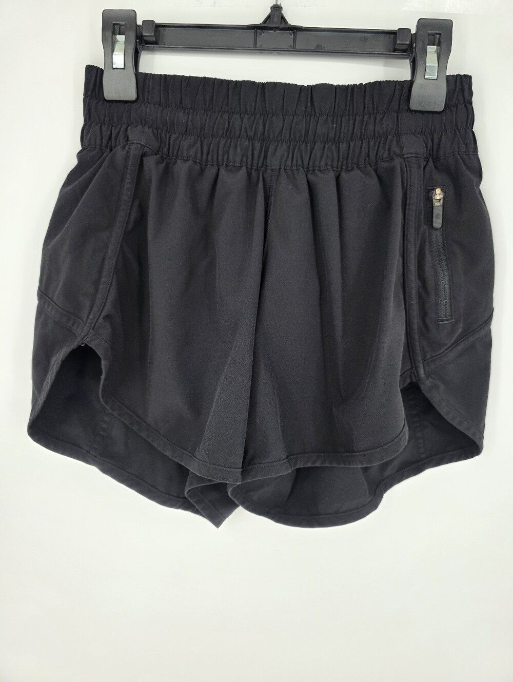 Lululemon Black‎ Running Shorts Size 4 Zip Pocket Athletic Activewear